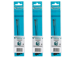 Поводки Контакт Струна №1 12см. 6,5кг. 30шт. (3уп. по 10шт.) (с вертлюжком)