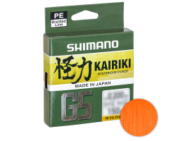 Плетёный шнур Shimano Kairiki G5 X4 150м. 0.15мм. 5.5кг. HI-VIS Orange