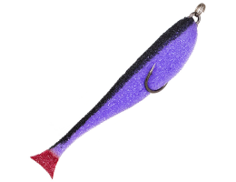 Поролоновые рыбки Контакт Незацепляйка 8см фиолетово-черная 5 шт.