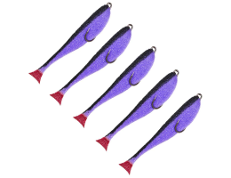 Поролоновые рыбки Контакт Незацепляйка 10см фиолетово-черная 5 шт.
