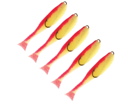 Поролоновые рыбки Контакт Незацепляйка 10см желто-красная 5 шт.