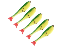 Поролоновые рыбки Контакт Незацепляйка 10см желто-зеленая 5 шт.