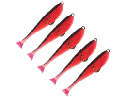 Поролоновые рыбки Контакт Незацепляйка 10см красно-черная 5 шт.