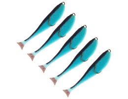 Поролоновые рыбки Контакт Незацепляйка 10см сине-черная 5 шт.