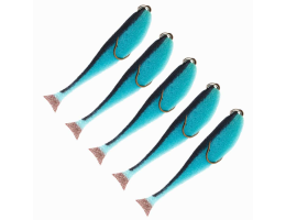 Поролоновые рыбки Контакт Незацепляйка 12см сине-черная 5 шт.