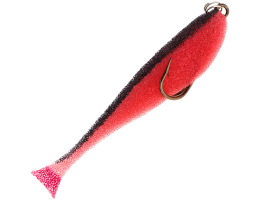 Поролоновые рыбки Контакт Незацепляйка 10см красно-черная (двойник)