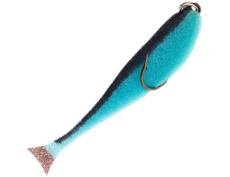Поролоновые рыбки Контакт Незацепляйка 10см сине-черная (двойник)